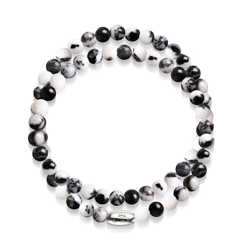 Agate zébrée | Argent | Enveloppement de pierres précieuses