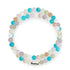 Glaciers scintillants | Argent | Enveloppe de pierres précieuses turquoises dorées