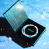 Glaciers scintillants | Argent | Enveloppe de pierres précieuses turquoises dorées