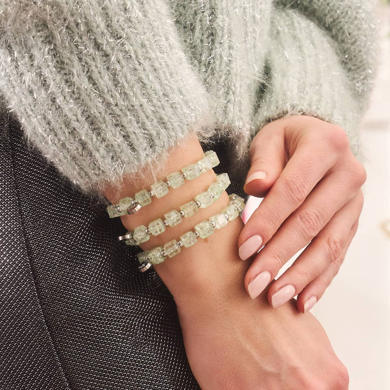 Matcha glacé | Verre pailleté | Bracelet en sucre