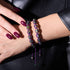 Divination | Crânes arc-en-ciel x Violet | Bracelet en macramé
