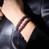 Divination | Crânes arc-en-ciel x Violet | Bracelet en macramé
