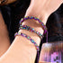 Divination | Crânes arc-en-ciel x Violet | Bracelet en macramé