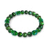 Emerald Crown | .925 Sterling Silver | Green Freshwater Pearl x Firefly Glass Skull Bracelet
