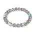Ethereal Gloom | Bracelet en argent sterling 925 avec perles d'eau douce et crâne en verre Firefly en argent opale