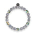 Ethereal Gloom | Bracelet en argent sterling 925 avec perles d'eau douce et crâne en verre Firefly en argent opale