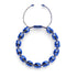 Midnight Mirage | Cobalt Skulls x Blue GloWeave | Macrame Bracelet