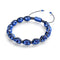 Midnight Mirage | Crânes de cobalt x GloWeave bleu | Bracelet en macramé