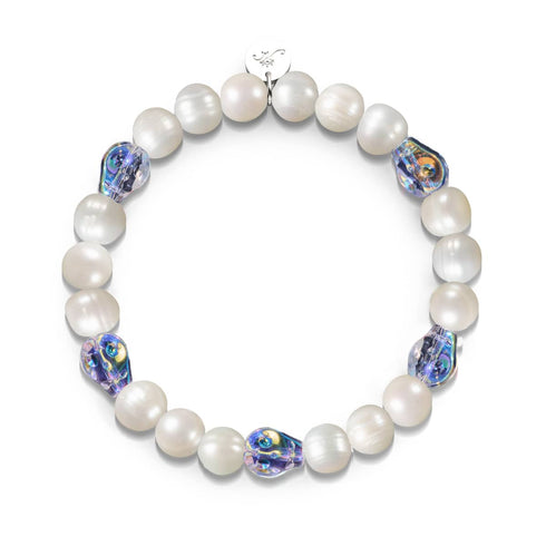 Ocean Phantom | Ivory Freshwater Pearl x Crystal Skull