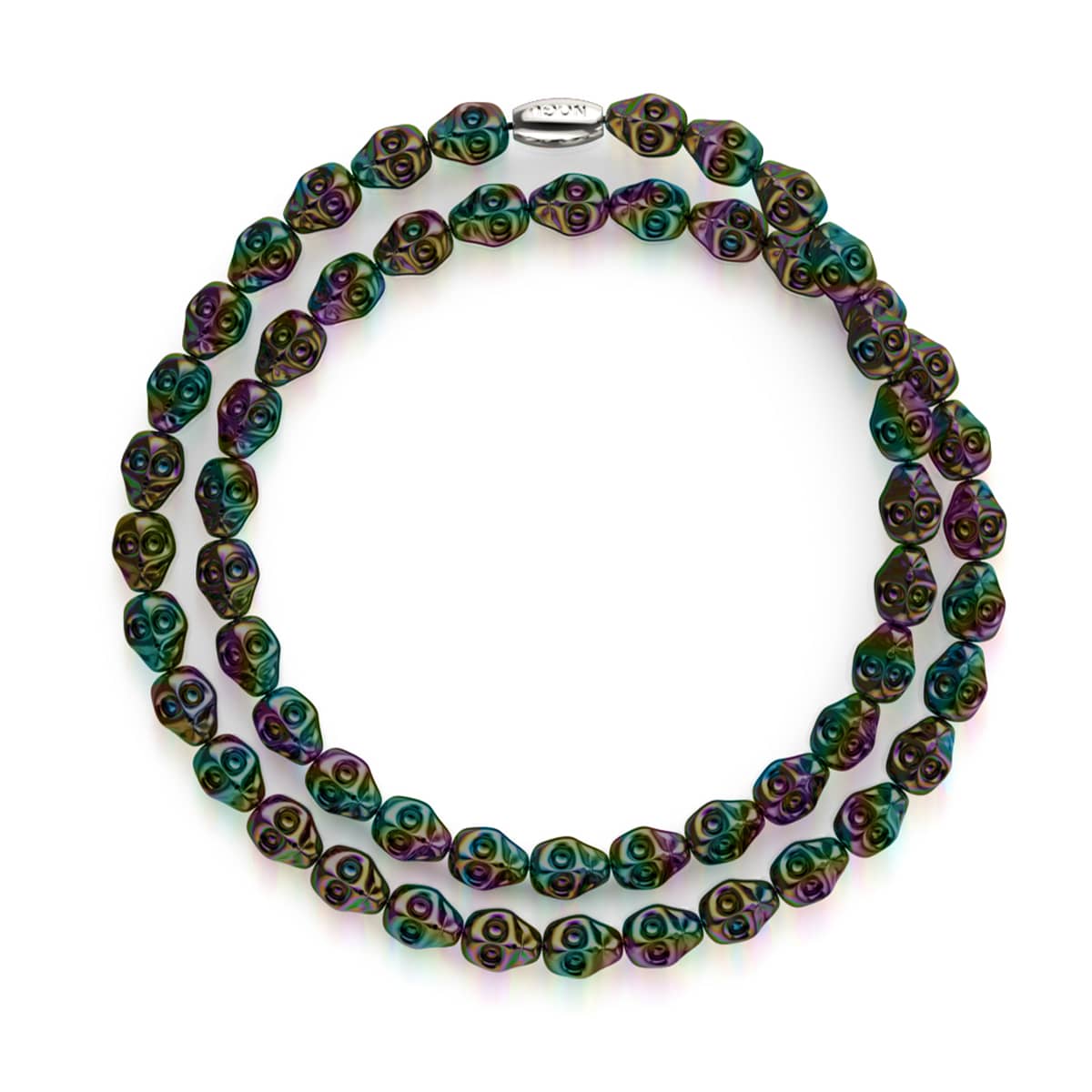 Eclipse arc-en-ciel | Enveloppement de crâne en hématite