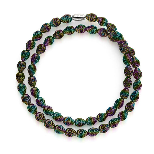 Eclipse arc-en-ciel | Enveloppement de crâne en hématite