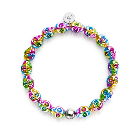 Requiem arc-en-ciel | Bracelet de crâne