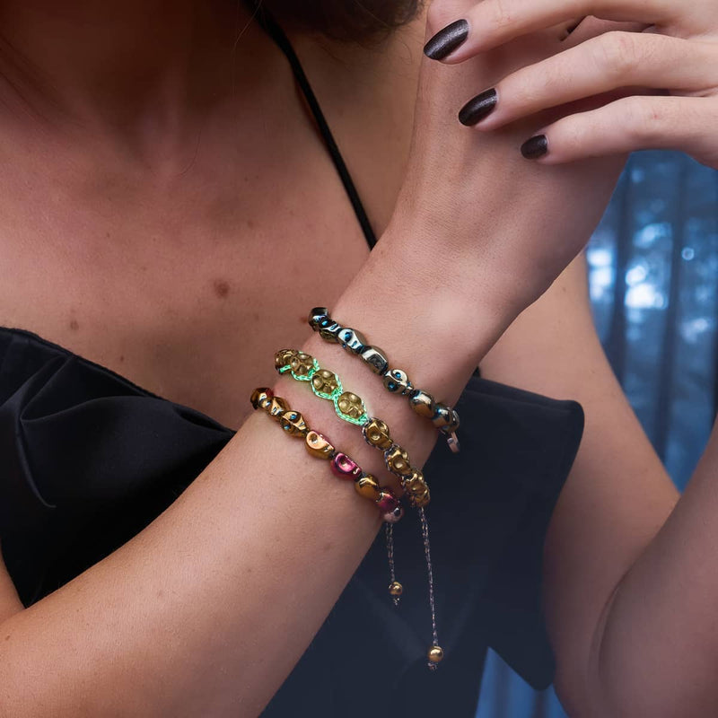 Bracelet Faucheuse brûlée | Crâne