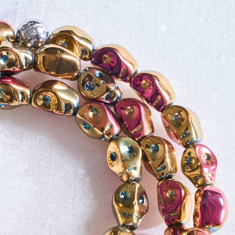 Bracelet Faucheuse brûlée | Crâne