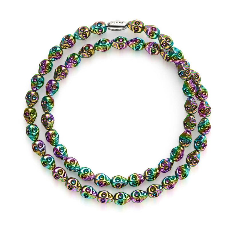 Unicorn Silver | Hematite Skull Wrap