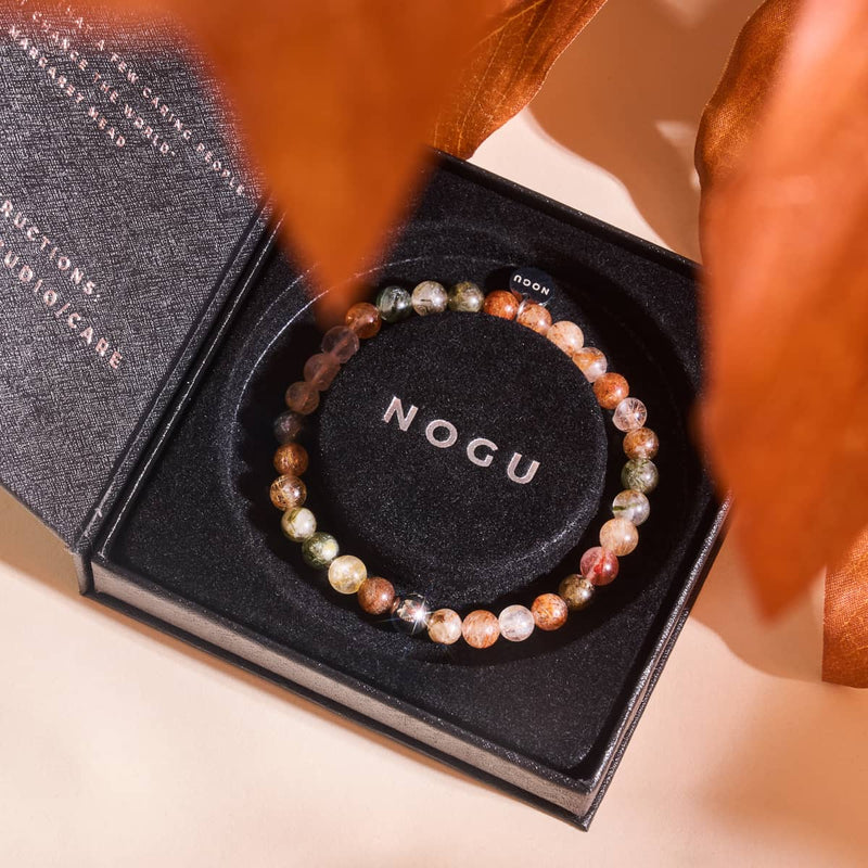 Quartz des bois | Argent | Bracelet de perles de pierres précieuses curatives