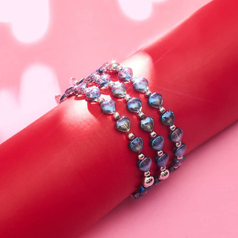 Bracelet Amour Bleu | Cœurs Infinis