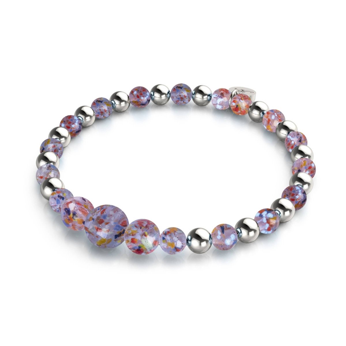 Purple Firefly Glass Confetti Bracelet