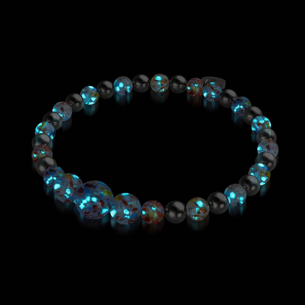 Purple Firefly Glass Confetti Bracelet