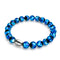 Bracelet en verre solaire Blue Astra | Argent sterling 925