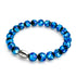 Bracelet en verre solaire Blue Astra | Argent sterling 925