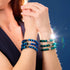 Bracelet en verre solaire Blue Astra | Argent sterling 925