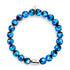 Bracelet en verre solaire Blue Astra | Argent sterling 925