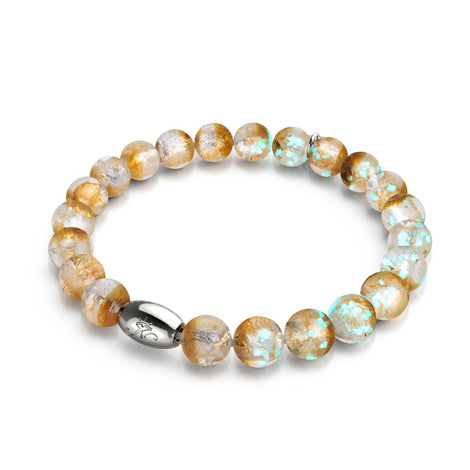 Bracelet Horizon en bronze | Argent sterling 925 | Verre lunaire