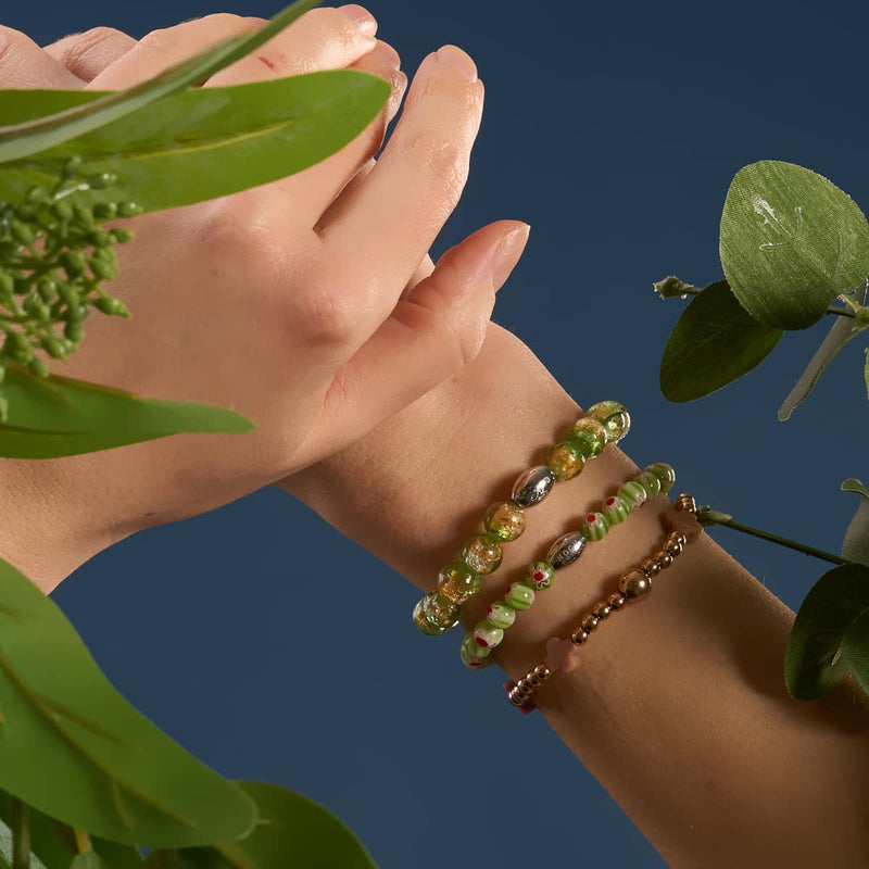 Emerald Eclipse | .925 Sterling Silver | Lunar Glass Bracelet