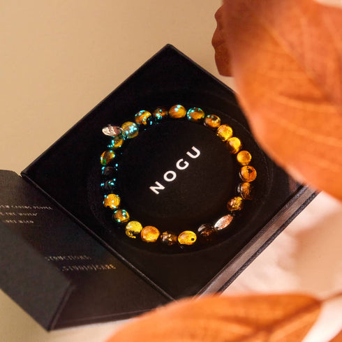 Hunter's Moon | Bracelet en argent sterling 925 | Verre lunaire