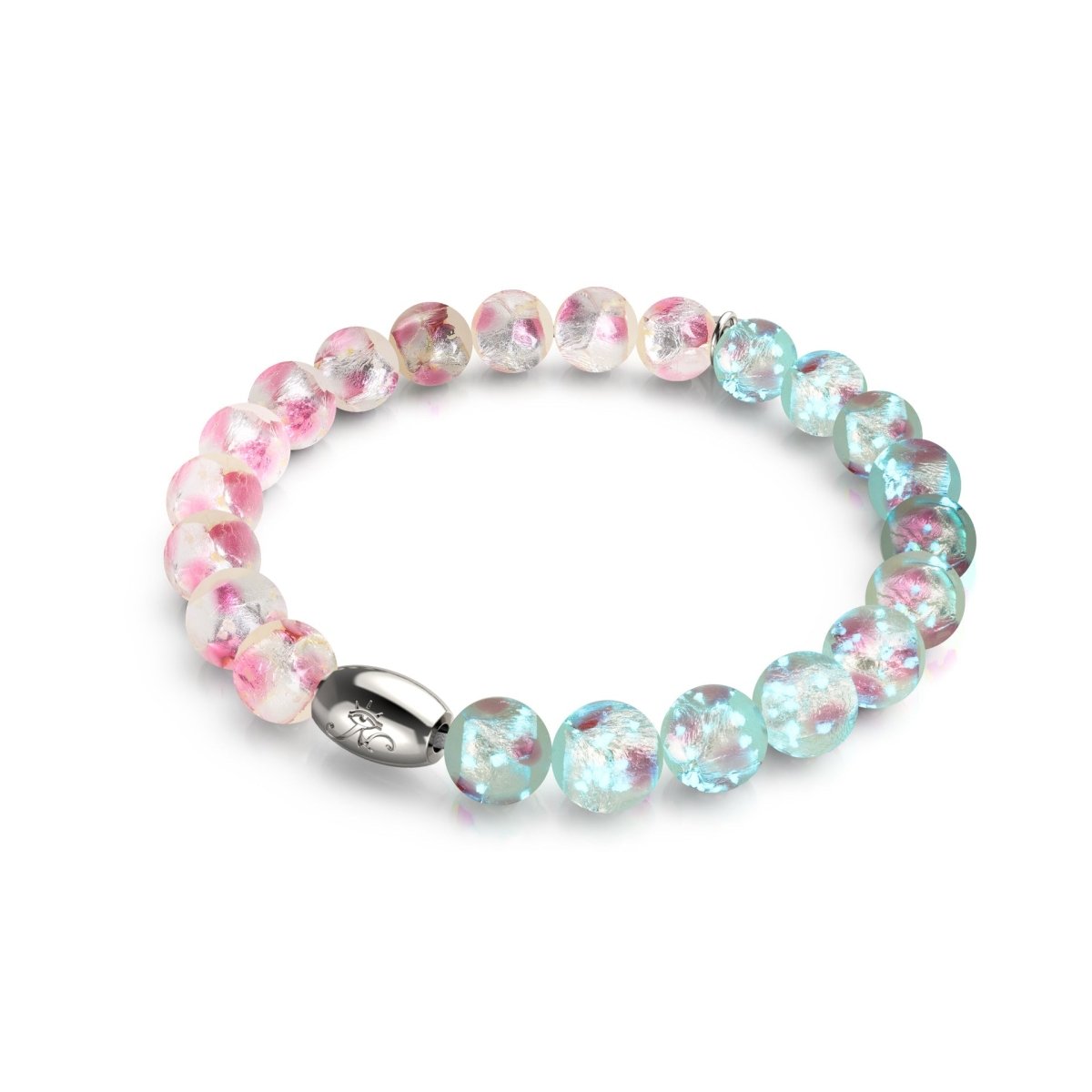 Pink Eclipse | .925 Sterling Silver | Lunar Glass Bracelet