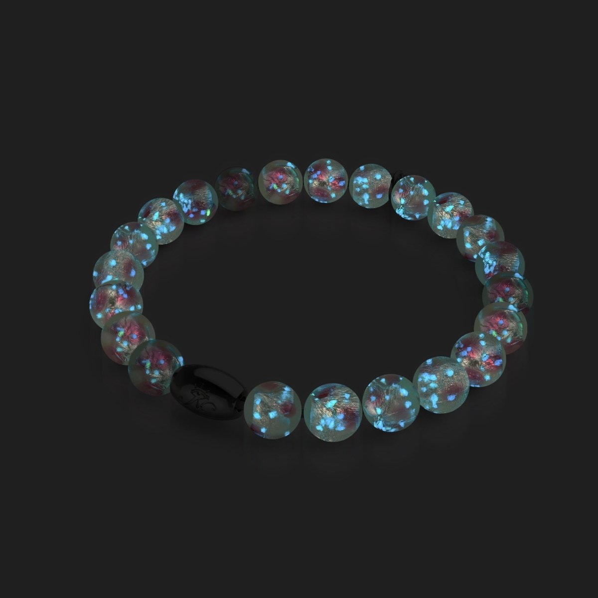 Pink Eclipse | .925 Sterling Silver | Lunar Glass Bracelet