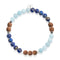 Groundwater | Aquamarine x Lapis x Rudraksha | Mala Bracelet