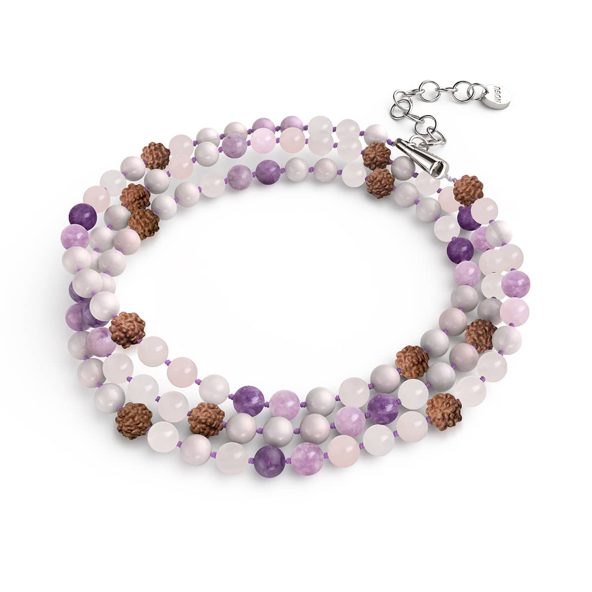 Namasté | Pierre précieuse Rudraksha | Enveloppement spirituel Mala