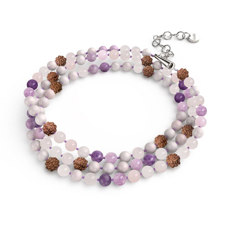 Namasté | Pierre précieuse Rudraksha | Enveloppement spirituel Mala