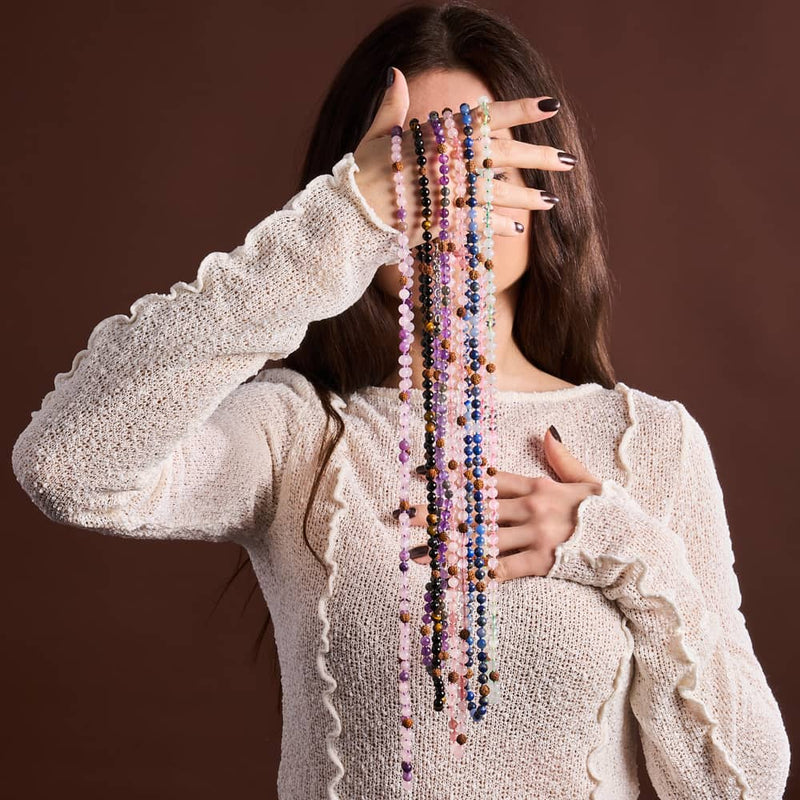 Moine Shaolin | Rudraksha en pierre précieuse | Enveloppement spirituel pour Mala