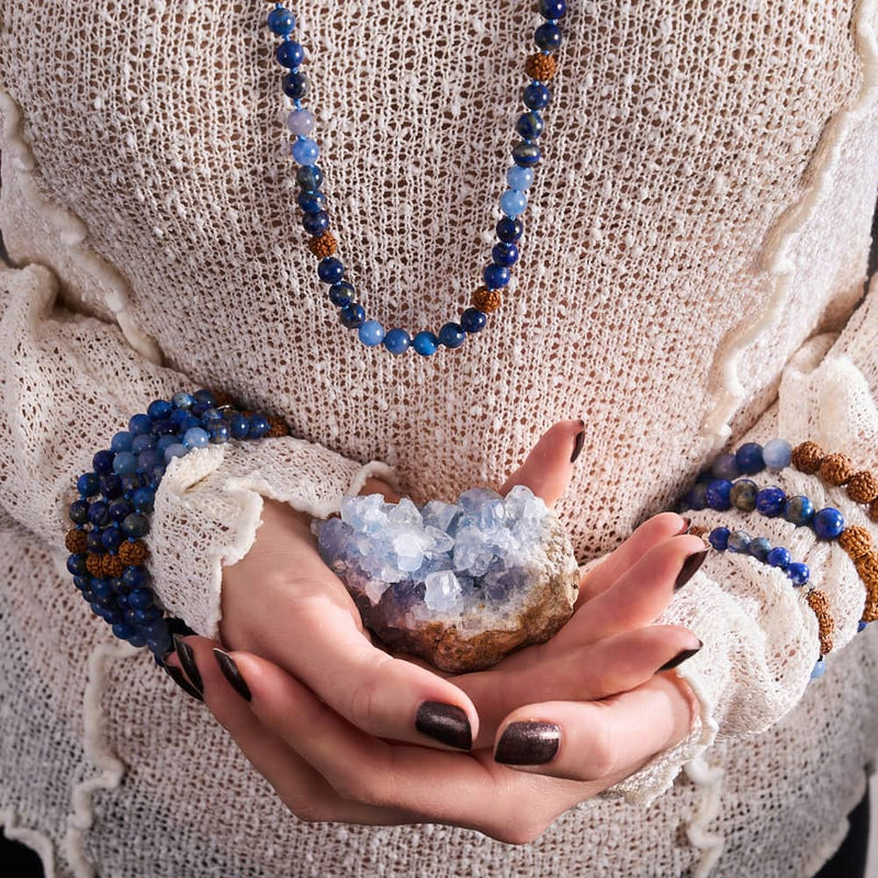 Tao | Pierre précieuse Rudraksha | Enveloppement spirituel pour Mala