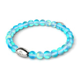 Aigue-marine | .925 Argent sterling | Mermaid Glass Bracelet de perles