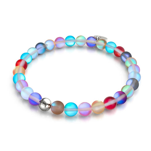 gomme à bulles | Argent | Bracelet de perles de verre sirène
