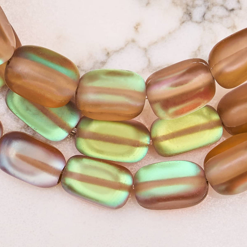 Chocolate | .925 Sterling Silver | Mermaid Glass Pebble Bracelet