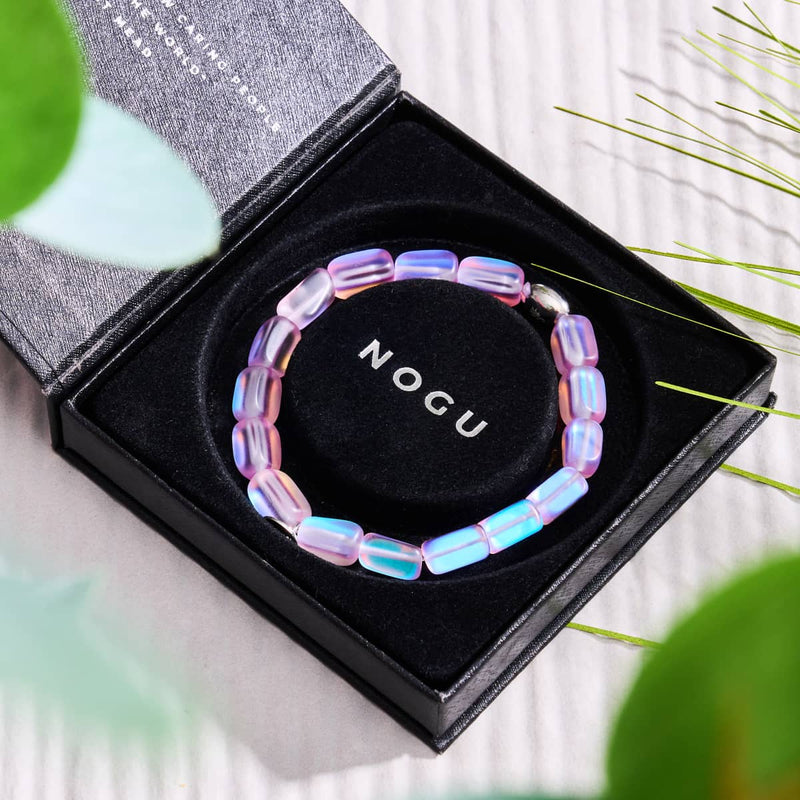 Lavender | .925 Sterling Silver | Mermaid Glass Pebble Bracelet