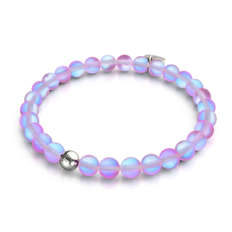 lavande | Argent | Bracelet de perles de verre sirène