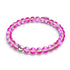 Magenta | Argent | Bracelet de perles de verre sirène