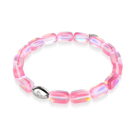 Pink | .925 Sterling Silver | Mermaid Glass Pebble Bracelet