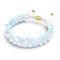 Arc-en-ciel Blanc | Or | Bracelet Verre Double Sirène