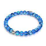 Saphir | Argent | Mermaid Glass Bracelet de perles