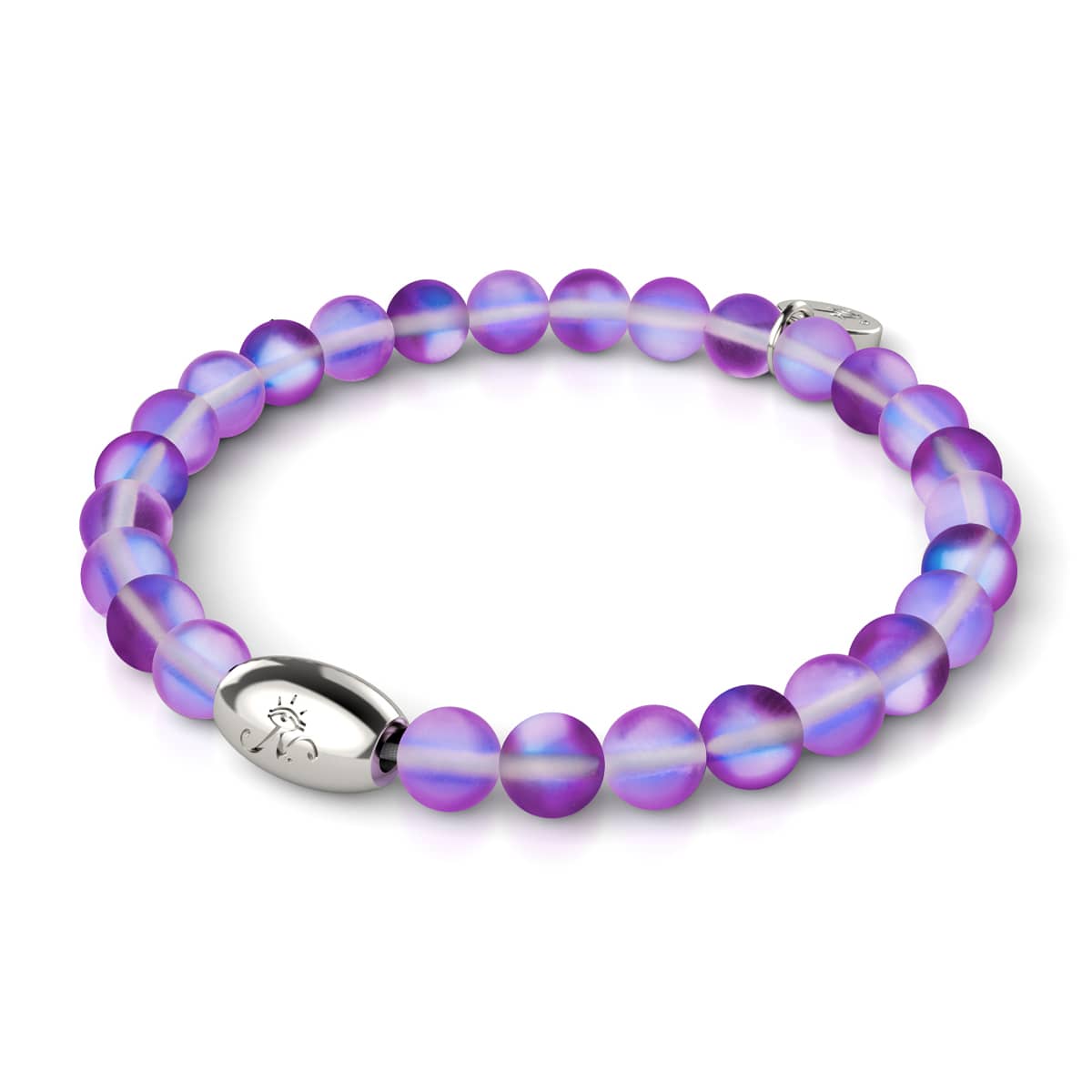 Violet | .925 Sterling Silver | Mermaid Glass Bead Bracelet