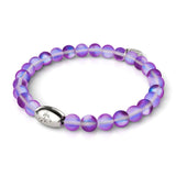 Violette | Argent sterling .925 | Bracelet de perles de verre sirène
