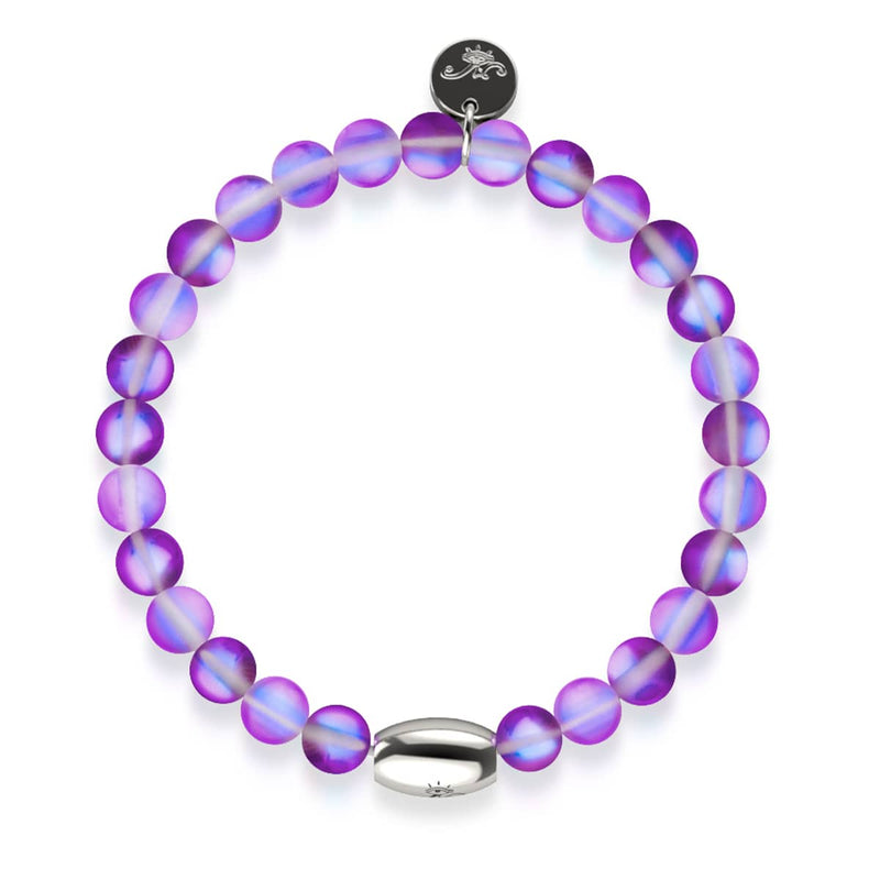Violet | .925 Sterling Silver | Mermaid Glass Bead Bracelet