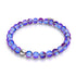 Violette | Argent | Bracelet de perles de verre sirène
